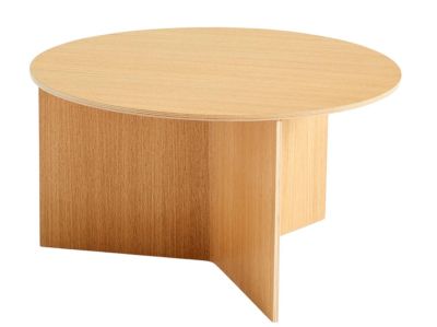 Slit Table Wood Round XL Beistelltisch / Couchtisch Hay