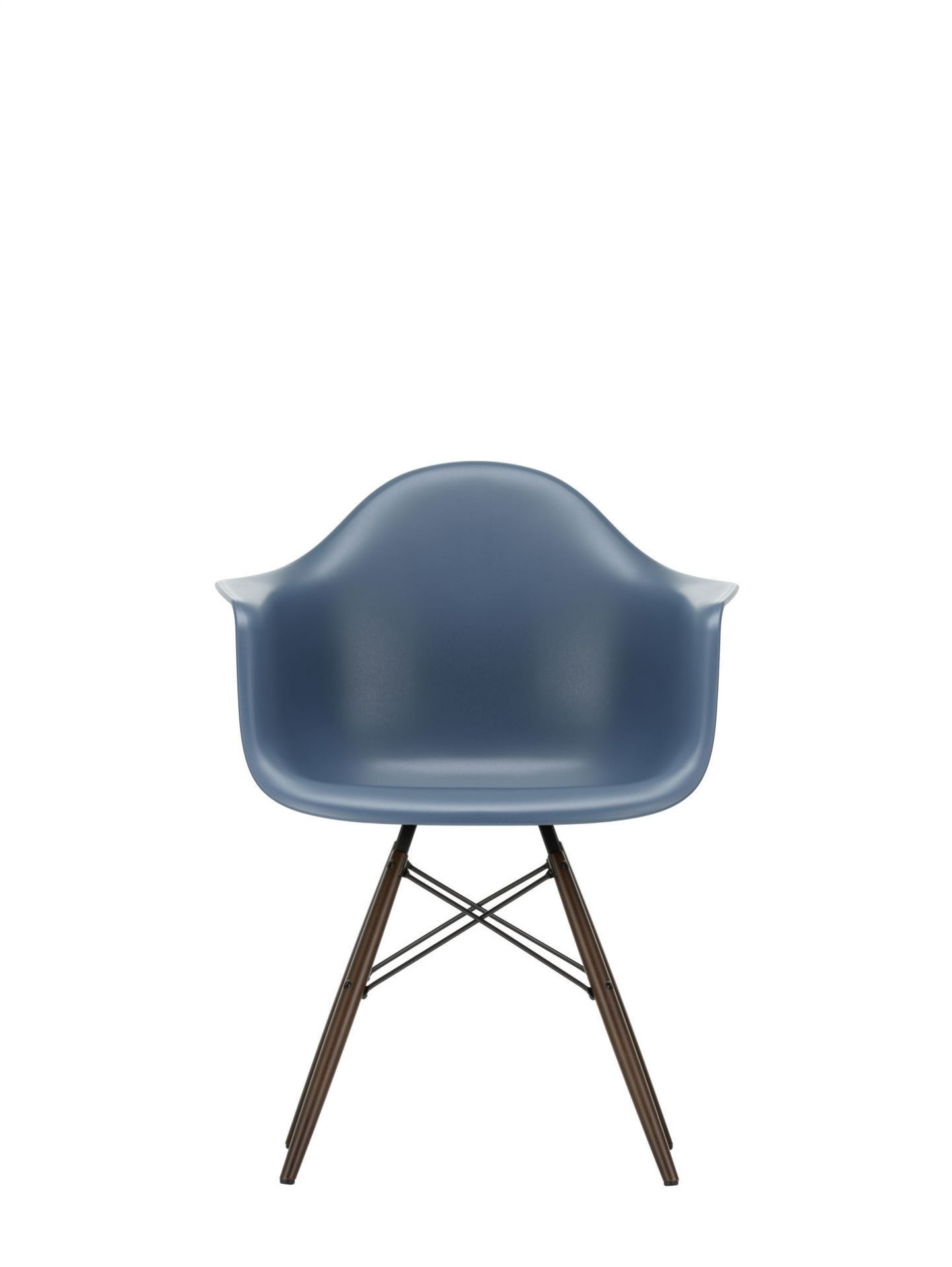 Eames Plastic Arm Chair DAW Stuhl Vitra Ahorn gelblich - Meerblau