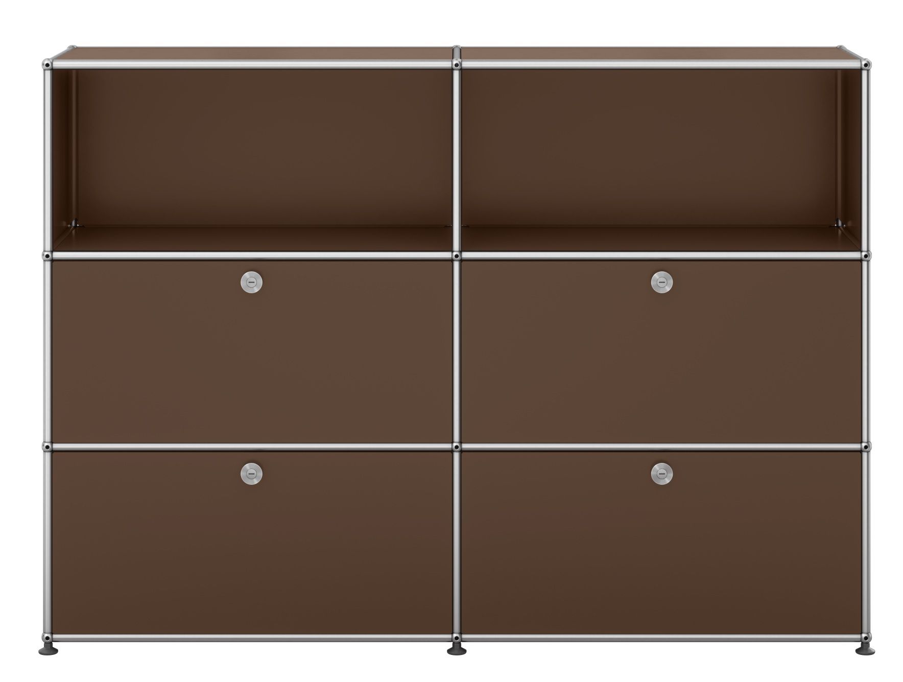 USM Haller Sideboard / Highboard mit 4 Klappen – QUICK SHIP braun