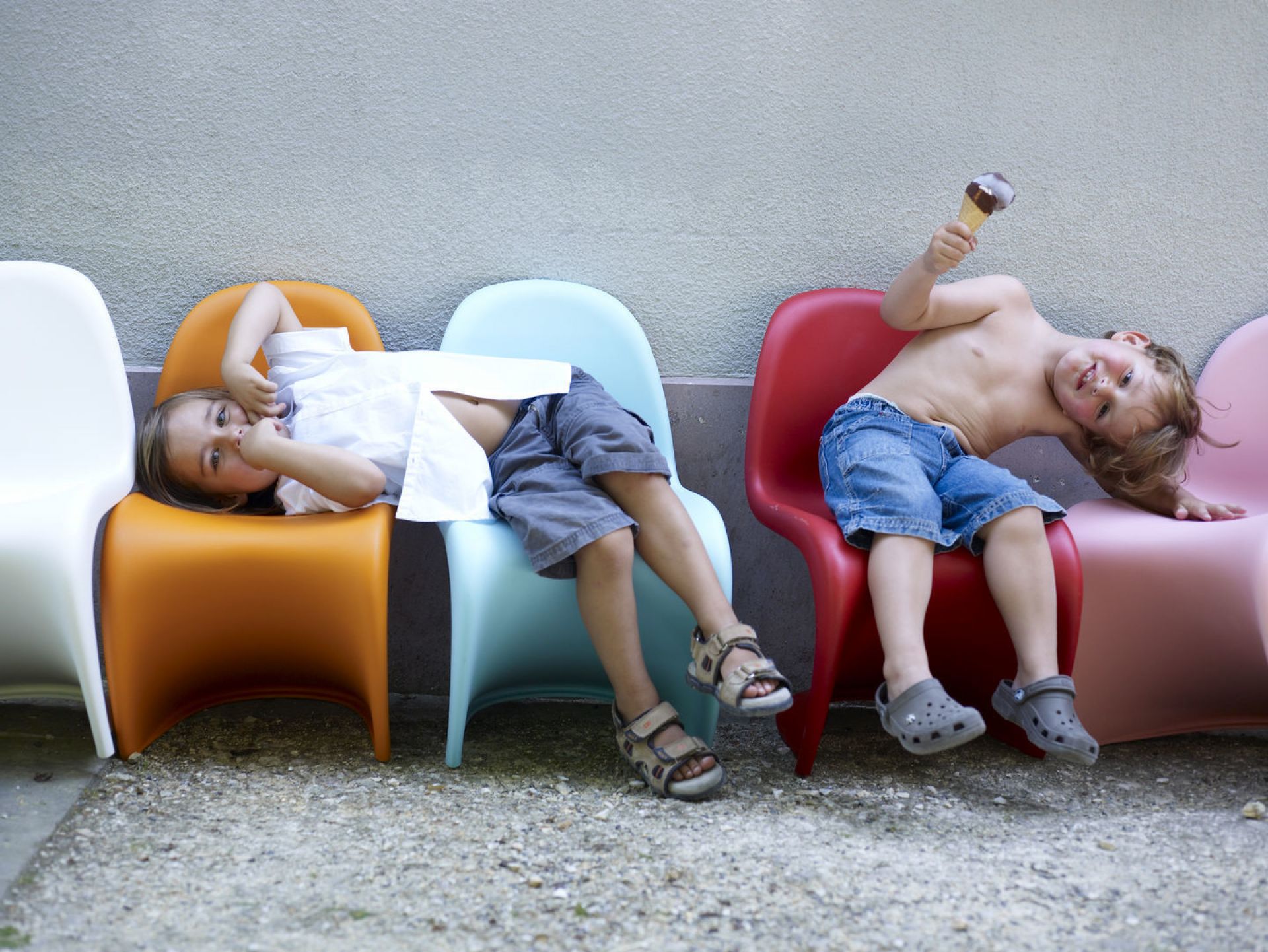 Panton Junior Stuhl Vitra - QUICK SHIP Weiss 