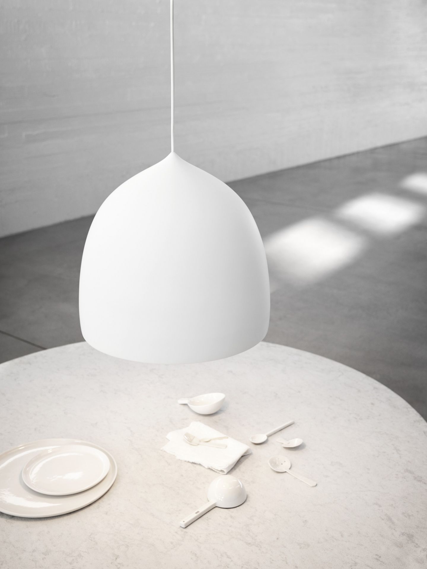 Suspence P2 Pendelleuchte Fritz Hansen Hellgrau