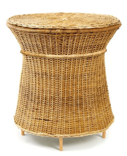  Caribe Natural Tall Side Table Beistelltisch Outdoor ames Rohes Naturmaterial / Gelb