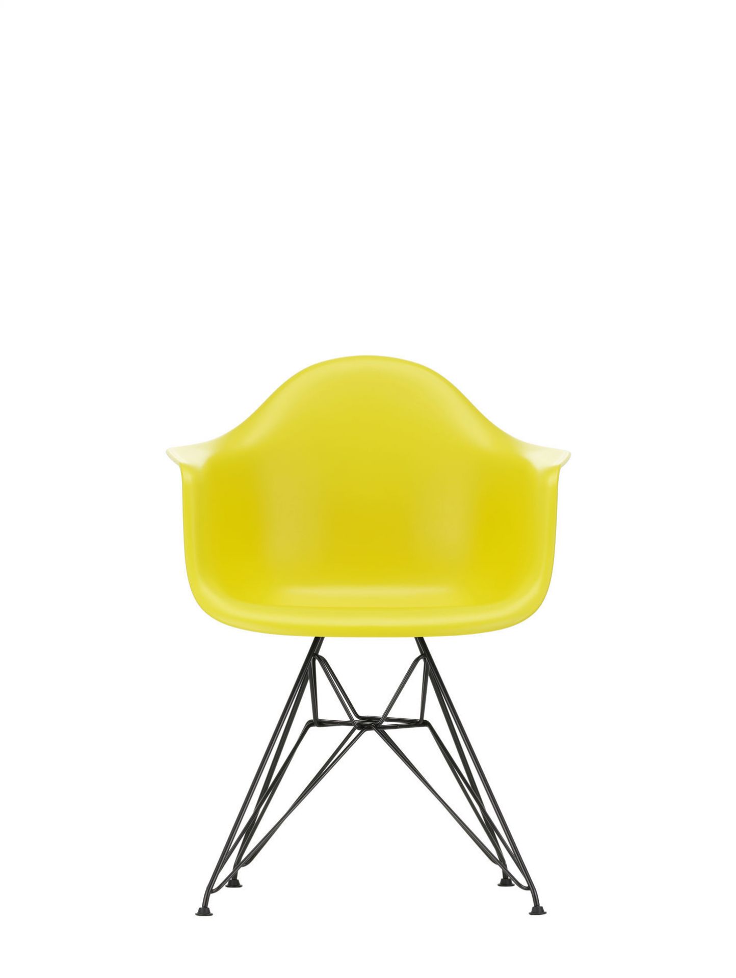 Eames Plastic Arm Chair DAR Stuhl Vitra Verchromt - Grün