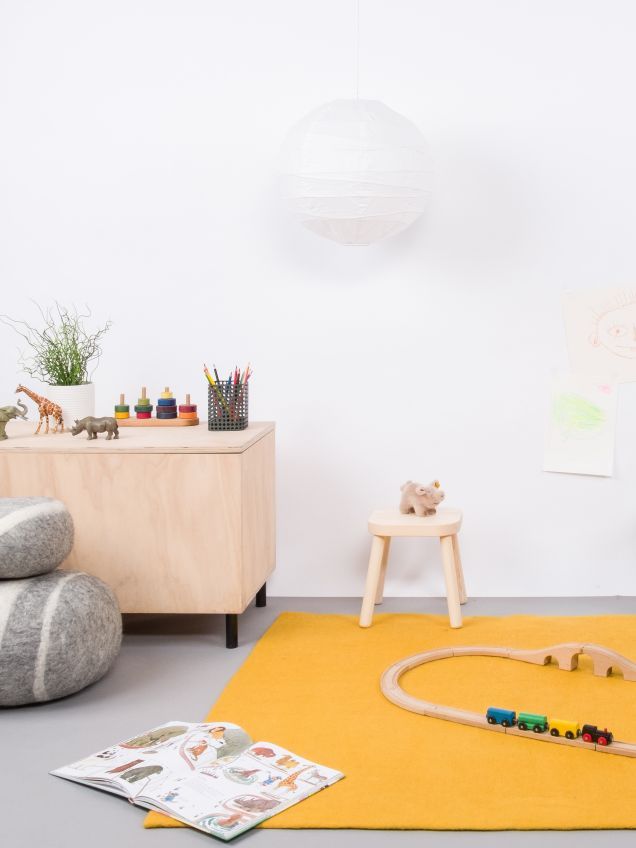 Mono Rechteckig Filzteppich 180 x 260 cm myfelt  Klara (senfgelb)
