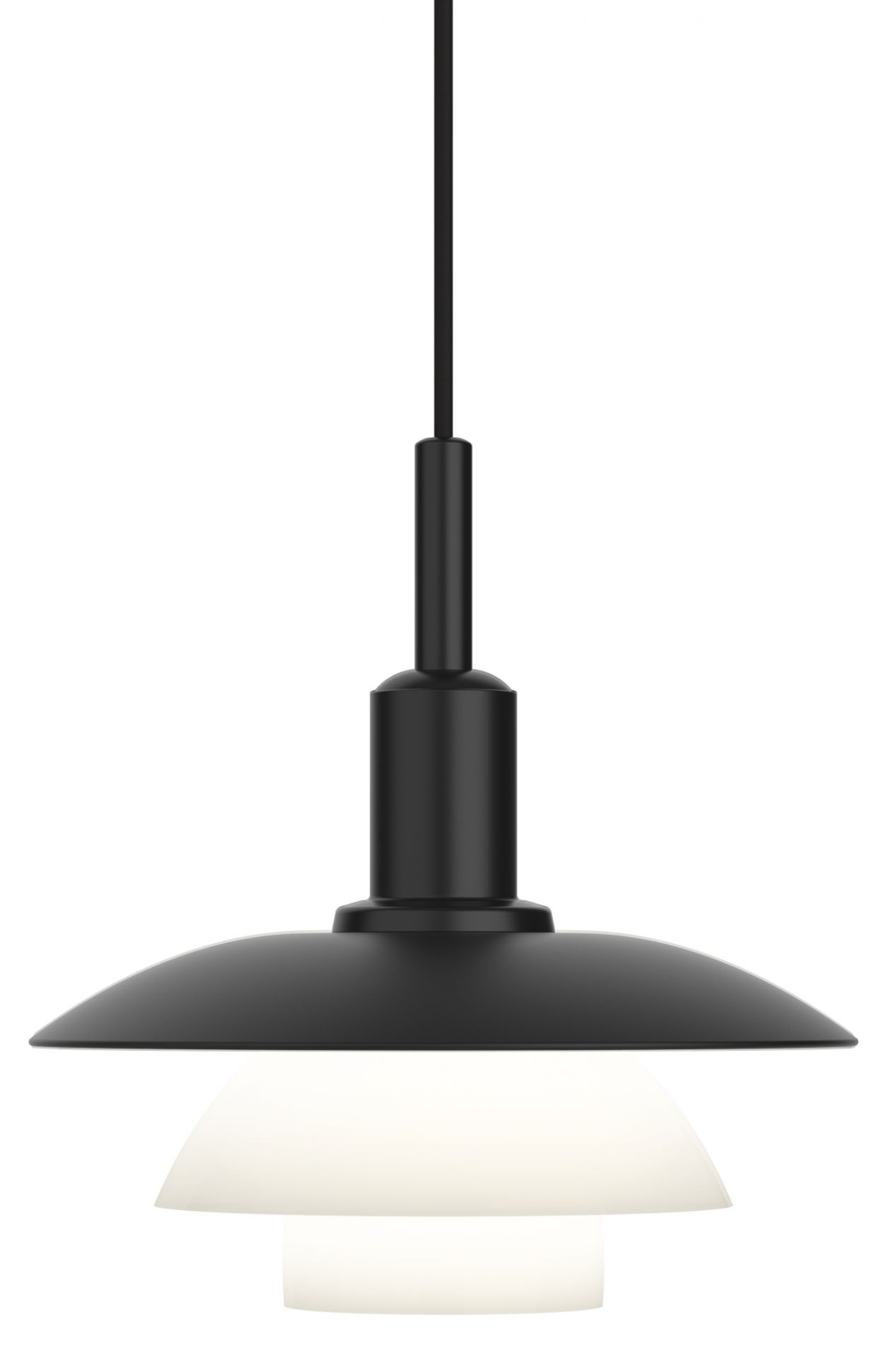 PH 3/3 Pendant light Pendelleuchte Louis Poulsen Schwarz-Glas EINZELSTÜCK