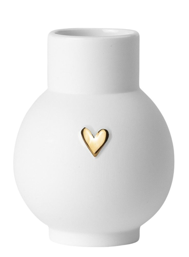Lovely Mini Kugelvase Herz Gold Räder