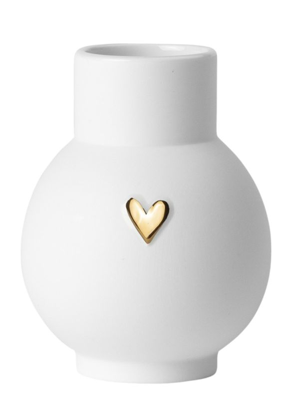 Lovely Mini Kugelvase Herz Gold Räder